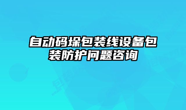 自动码垛包装线设备包装防护问题咨询