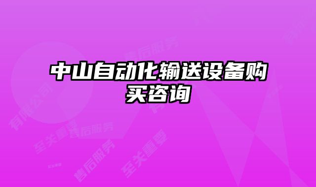 中山自动化输送设备购买咨询