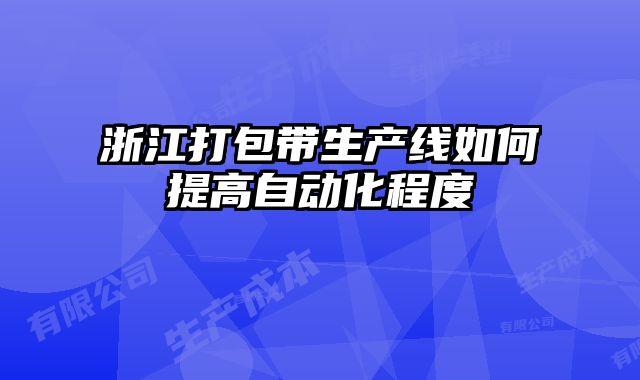 浙江打包带生产线如何提高自动化程度